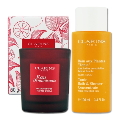 CLARINS 克蘭詩 香醍精油蠟燭 50g + 芳香調和沐浴精 100ml