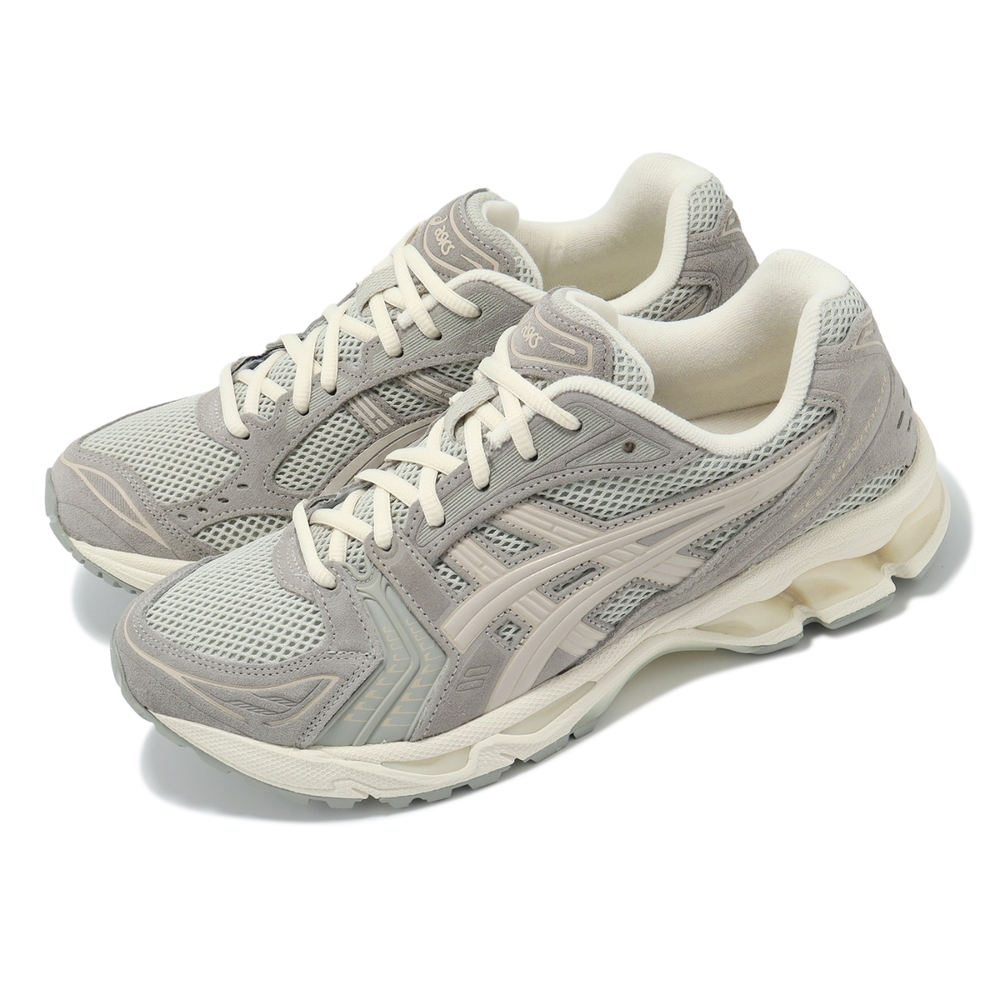 Asics 休閒鞋 GEL-Kayano 14 男鞋 灰 米白 白鼠尾草 麂皮 復古跑鞋 亞瑟士 1201A161028