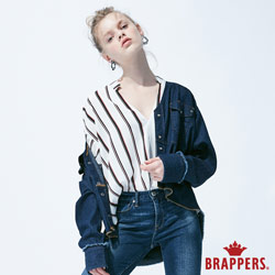 BRAPPERS 女款 牛仔長袖襯衫外套-藍