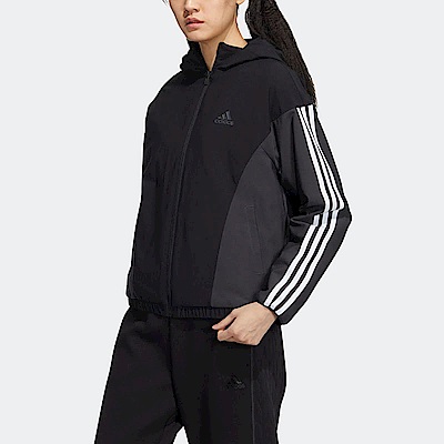 Adidas MH WV JKT HY2874 女 連帽 外套 運動 休閒 防風 舒適 日常 穿搭 愛迪達 黑