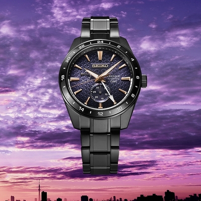 SEIKO精工 Presage 新銳系列 曙 GMT機械錶 送禮推薦-42.2mm (SPB361J1/6R64-00L0SD)_SK045