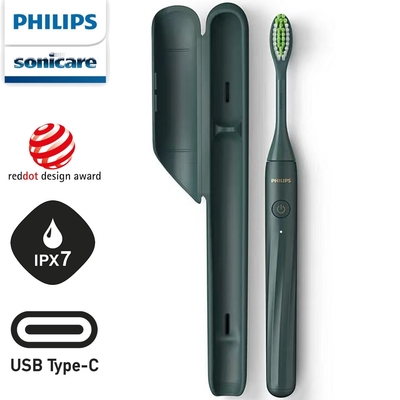 【Philips飛利浦】One by Sonicare攜帶式旅行盒電動牙刷 HY1200綠色(全新品-外盒凹損)