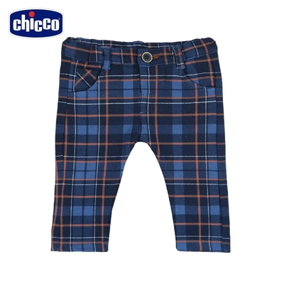 chicco-格蘭熊-格紋內刷毛彈性長褲