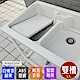 【Abis】 日式穩固耐用ABS塑鋼雙槽式洗衣槽(白烤漆腳架)-1入 product thumbnail 1