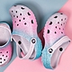 Crocs 涼拖鞋 Classic Glitter Clog K 童鞋 中童 粉 藍 灰 漸層 亮粉 洞洞鞋 2069930ZT product thumbnail 1