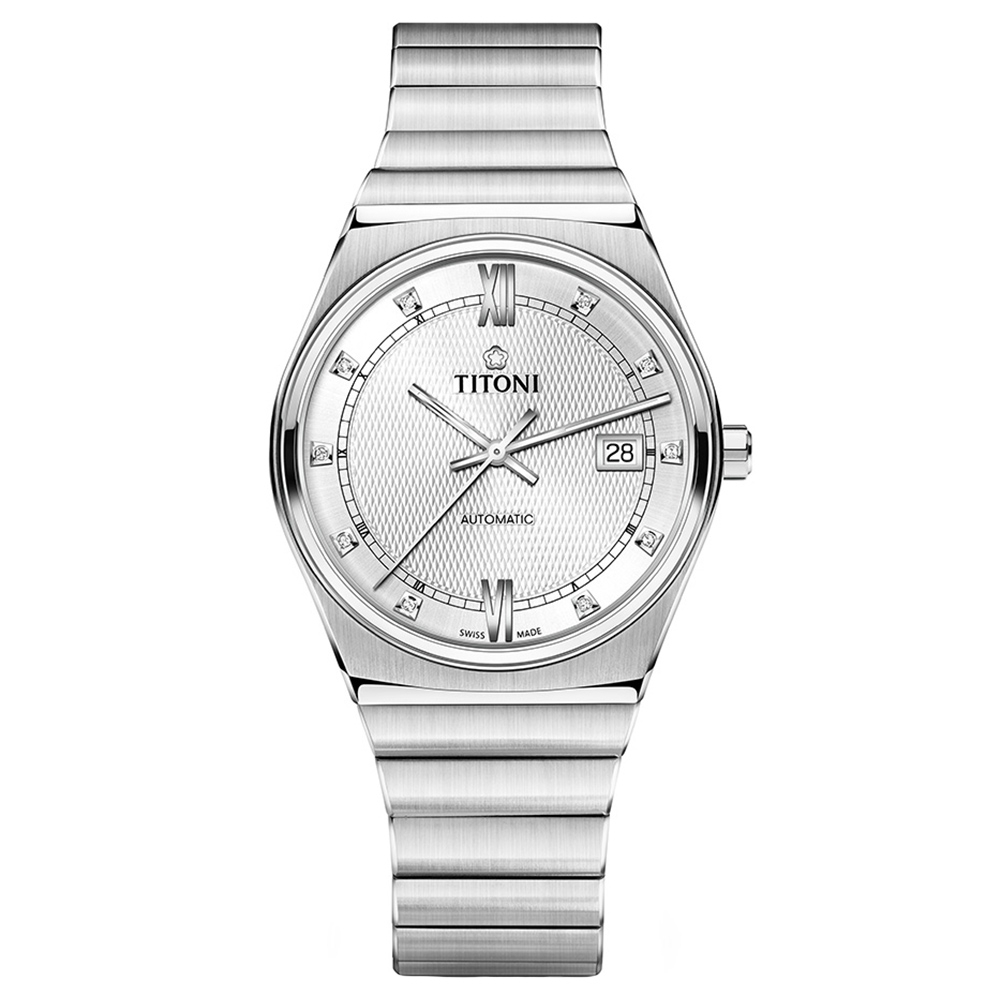 TITONI 梅花錶 動力系列 經典復刻羅馬機械腕錶 39.5mm / 83751S-629