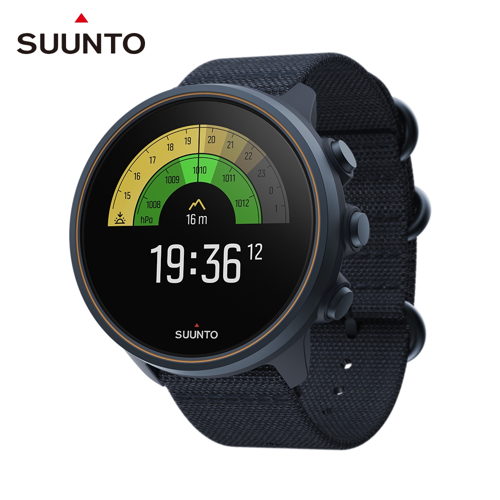 SUUNTO 9 Baro Titanium【花崗石藍 鈦金屬】超長電池續航力及氣壓式高度的多項目運動GPS腕錶