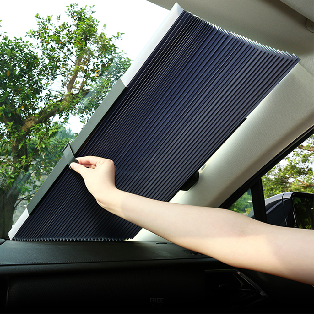 汽車前擋玻璃隔熱板 自動伸縮 防曬遮陽板 70cm前檔