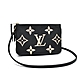 【Louis Vuitton 路易威登 】M80787 經典Double Zip Pochette系列經典Monogram壓花雙層手拿/斜背包(黑色) product thumbnail 1