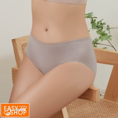 EASY SHOP-iMEWE-蠶絲面膜低腰平口內褲-可可棕