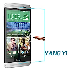 YANGYI揚邑 HTC E8 防爆防刮防眩弧邊 9H鋼化玻璃保護貼膜