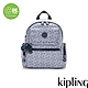 Kipling 藍白時尚幾何圖騰多口袋拉鍊後背包-MATTA product thumbnail 1