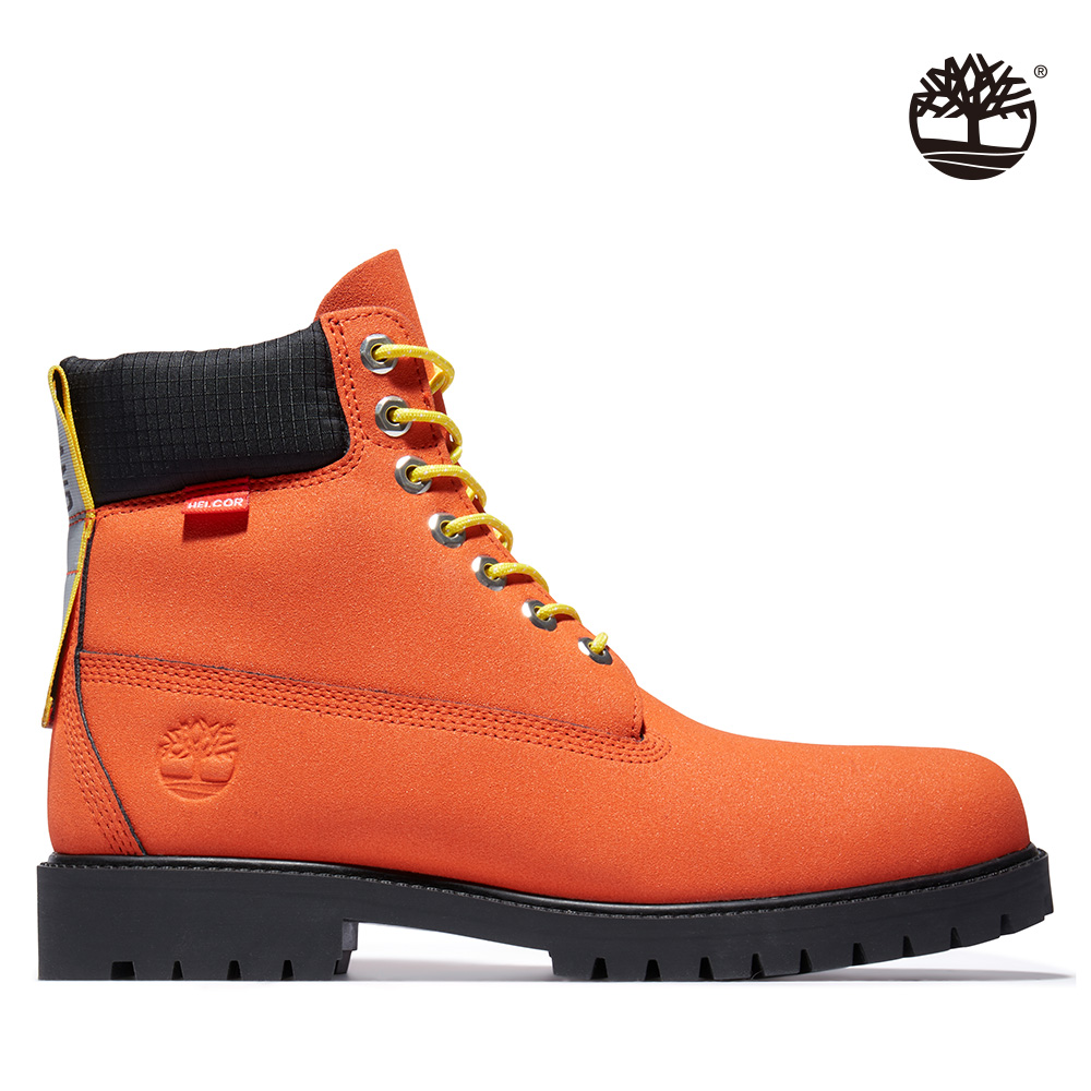 Timberland 男款橙色橡膠鞋領防水6吋靴|A2F7M845