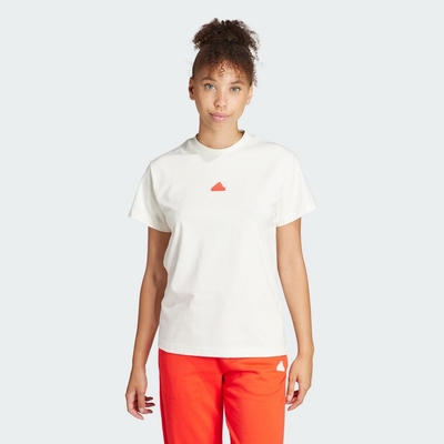 ADIDAS W BLUV TEE 女短袖上衣-米白-IS4287