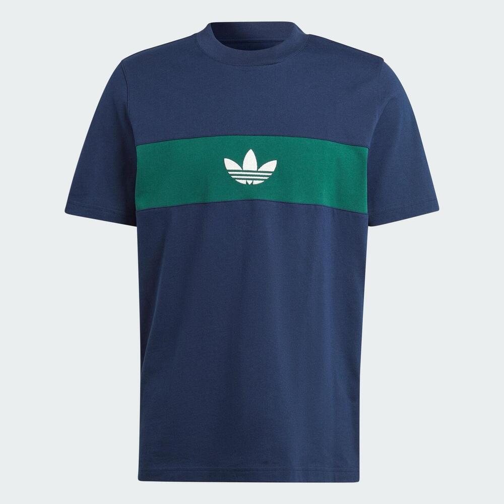 Adidas NY Tee [IM4637] 男 短袖上衣 T恤 亞洲版 運動 休閒 經典 三葉草 百搭 純棉 深藍 綠