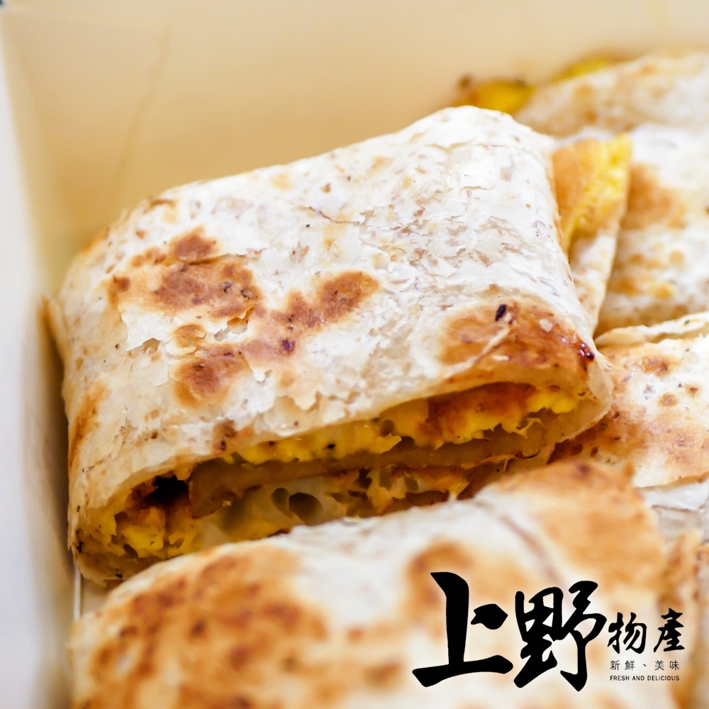 【上野物產】貼近養生系 素食全麥蛋餅皮（1800g±10%/30片/包）x5包 (5包共150片)