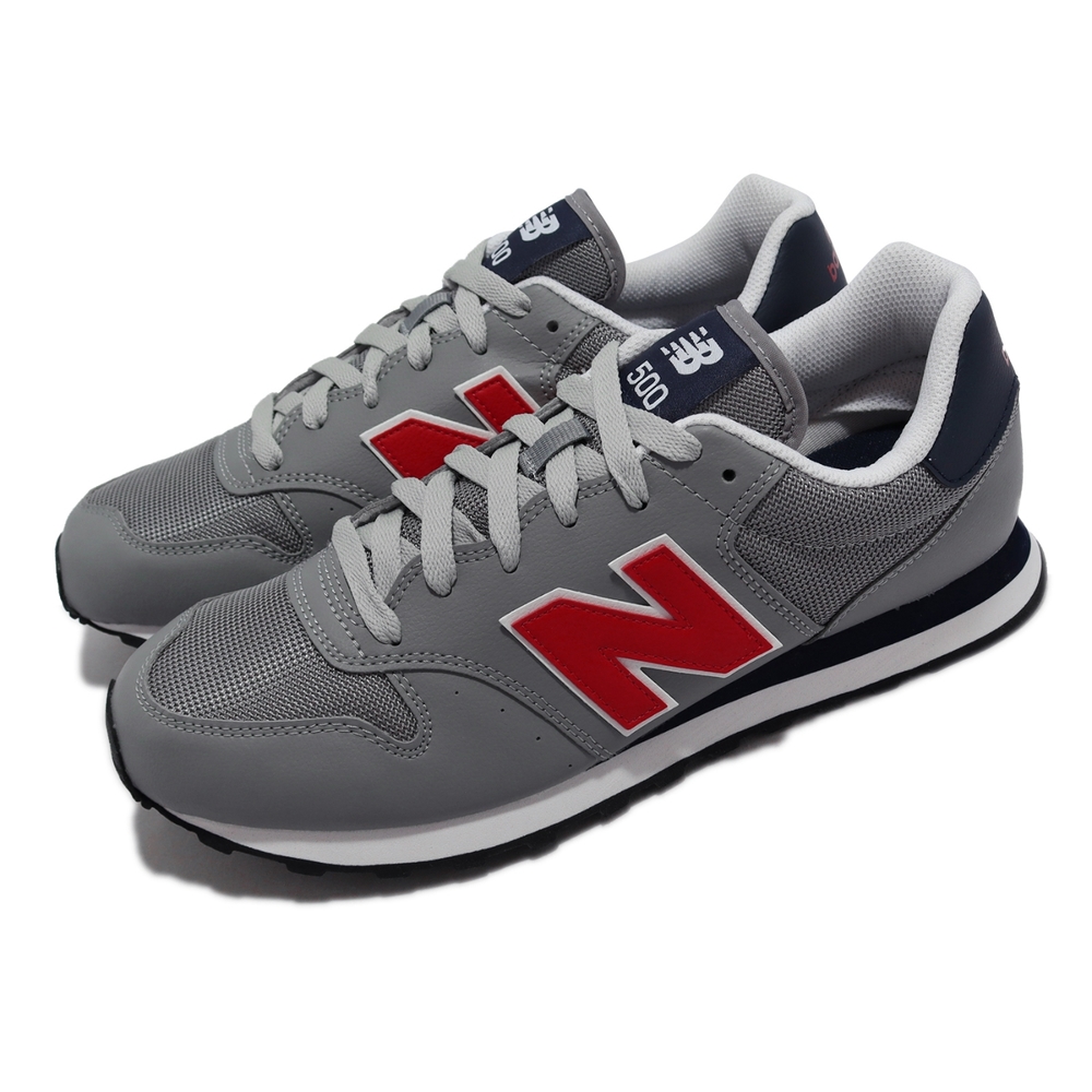 New Balance 休閒鞋 500 男鞋 灰 紅 皮革 復古 經典 NB 紐巴倫 GM500TB1D