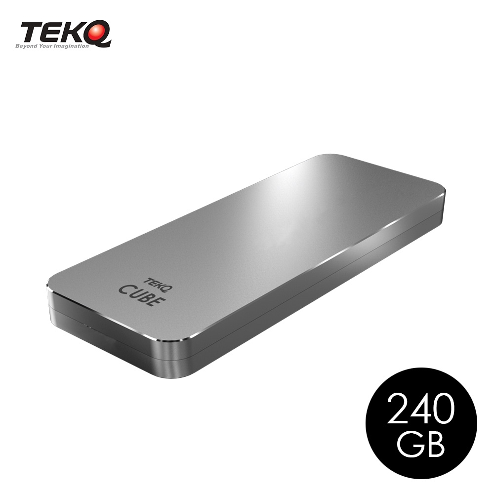 TEKQ 240G CUBE Thunderbolt 3 M.2 外接式SSD行動硬碟-灰