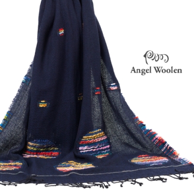 【ANGEL WOOLEN】印度手工編織披肩(藍)