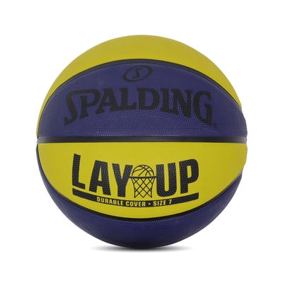 Spalding 籃球 Lay Up 藍 黃 耐磨 室外用 7號球 SPA84551