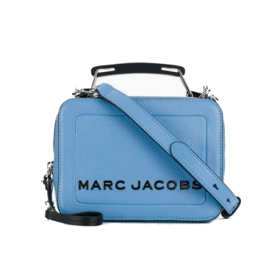 MARC JACOBS THE BOX 20 雙拉鍊牛皮手提/肩背兩用包(小款/天空藍)