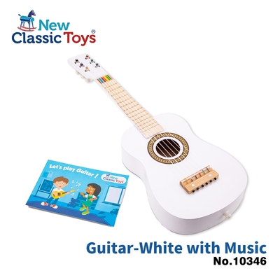 荷蘭New Classic Toys 幼兒音樂吉他-純淨白10346