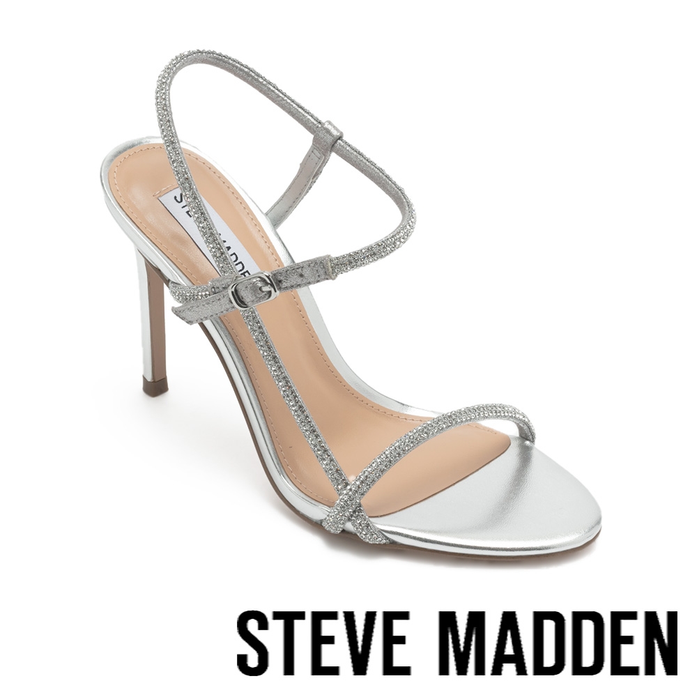 SSTEVE MADDEN-MELANIA 閃鑽細帶細跟涼鞋-銀色 product image 1