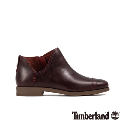 Timberland 女款褐色全粒面革復古踝靴|A25J4