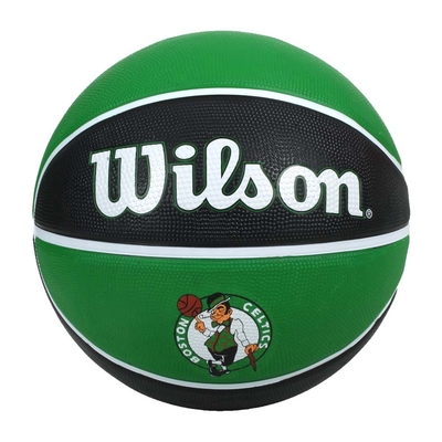 WILSON NBA隊徽系列 賽爾提克隊橡膠籃球#7-訓練 室外 7號球 WTB1300XBBOS 綠黑白