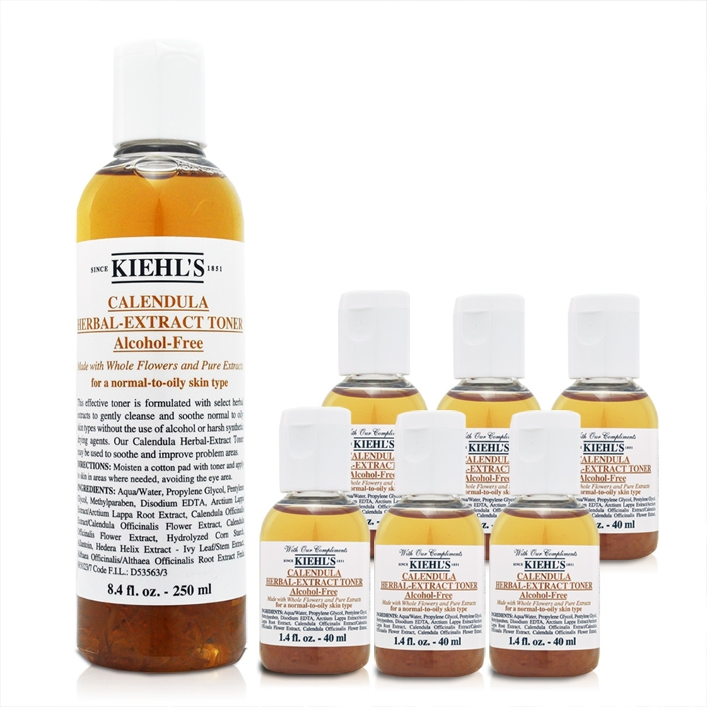 KIEHLS契爾氏 金盞花植物精華化妝水250ml 加贈金盞花植物精華化妝水40ml*6