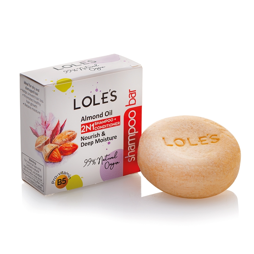 LOLE'S 專業頂級杏仁油2合1洗髮潤髮餅 100g