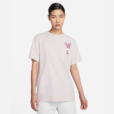 NIKE 上衣 女款 短袖上衣 運動 DNU AS W NSW TEE OC 2 BF AMD 灰紫 FQ8874-019 (3S3655)