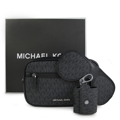 MICHAEL KORS Gifting 防刮Logo旅行外出三件式禮盒組(黑色)