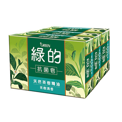 綠的GREEN 抗菌皂-茶樹清香100g*3入組