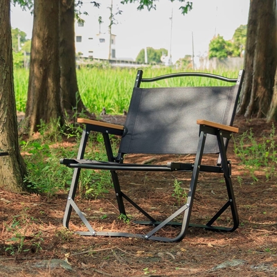 Amos 鋁合金折疊櫸木扶手露營椅(折疊椅 露營椅)