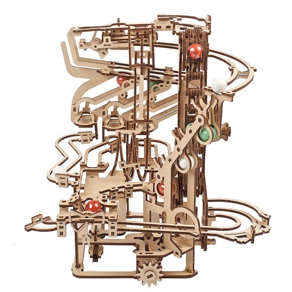 UGEARS｜瘋狂彈珠台1號-鏈式升降系統｜免動力自走模型 木製模型 DIY 立體拼圖 烏克蘭 拼圖 組裝模型 3D拼圖