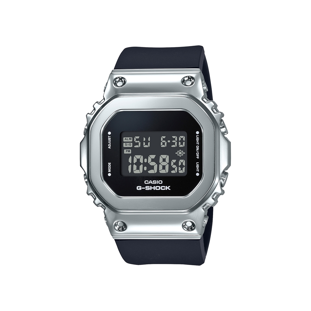 CASIO卡西歐G-SHOCK 簡約優雅月光銀錶殼金屬時尚GM-S5600-1_38.4mm | G