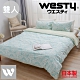 日本西村Westy-法國時代-標準雙人床包四件組-清新綠(100%純棉日本製) product thumbnail 1