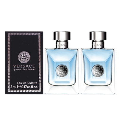 Versace 凡賽斯 pour homme 經典男性淡香水5ml 小香 *2入組