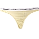 Calvin Klein ck 撞色棉質彈性女丁字內褲(白x嫩黃色) product thumbnail 1