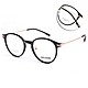 MOLSION 波士頓框圓框 肖戰配戴款 靈感鏡 光學眼鏡/黑-玫瑰金#MJ5079 B10 product thumbnail 1