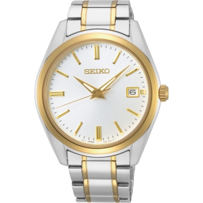 SEIKO 精工 CS 時尚石英手錶 迎春好禮-銀x雙色39mm (SUR312P1)_SK045