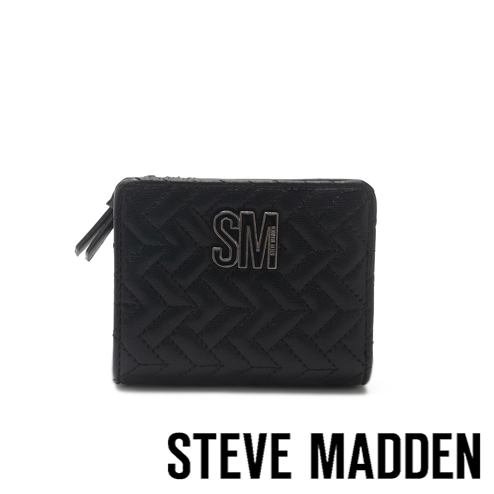 STEVE MADDEN-BSERENAA 壓紋LOGO短夾-黑色