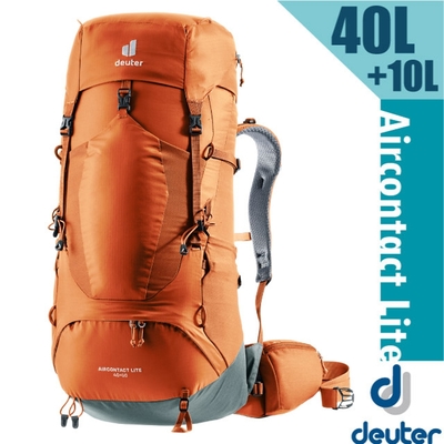 Deuter Aircontact Lite 40+10SL 專業輕量減震拔熱透氣背包(速調肩帶系統)_橘