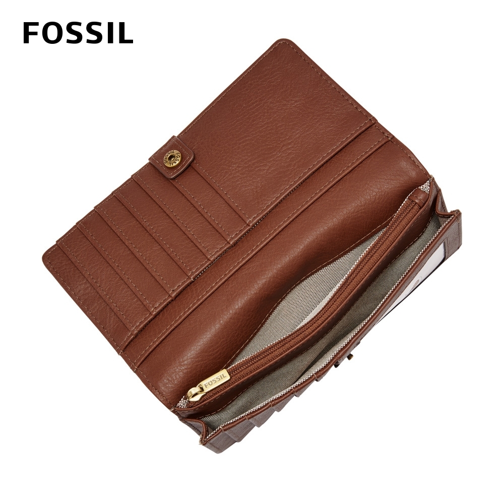 FOSSIL Liza 輕巧型真皮零錢袋長夾-咖啡色SL7891200 | 長夾| Yahoo奇摩