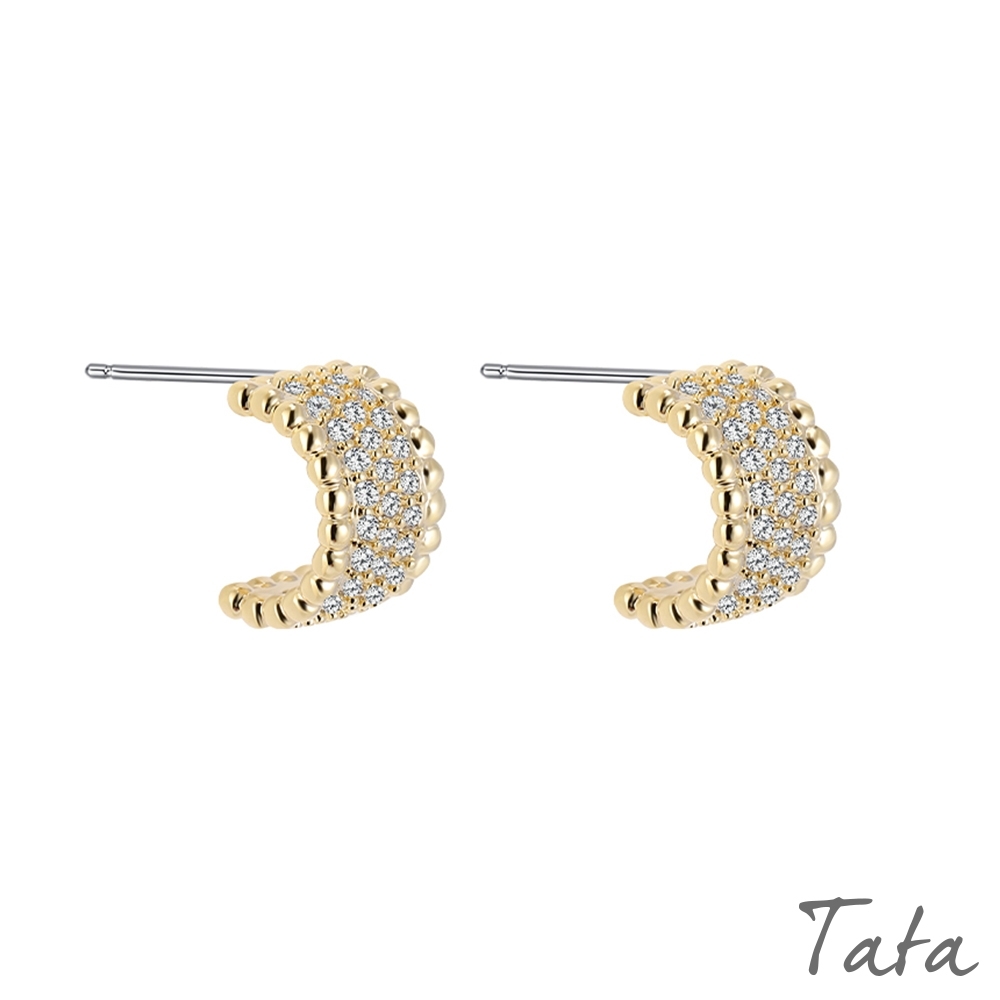 環形排鑽耳環 TATA