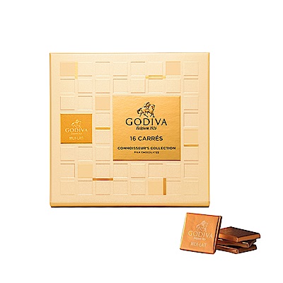 GODIVA 牛奶巧克力片禮盒(16片/盒)