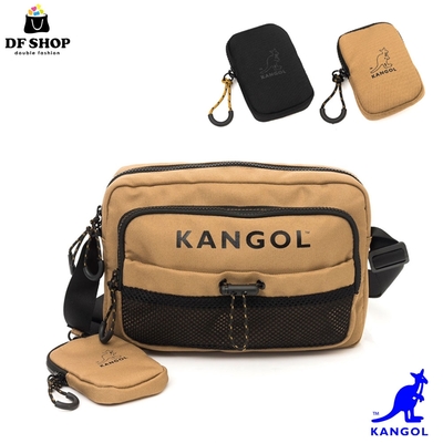 KANGOL - 英國袋鼠多隔層個性側背包附零錢包