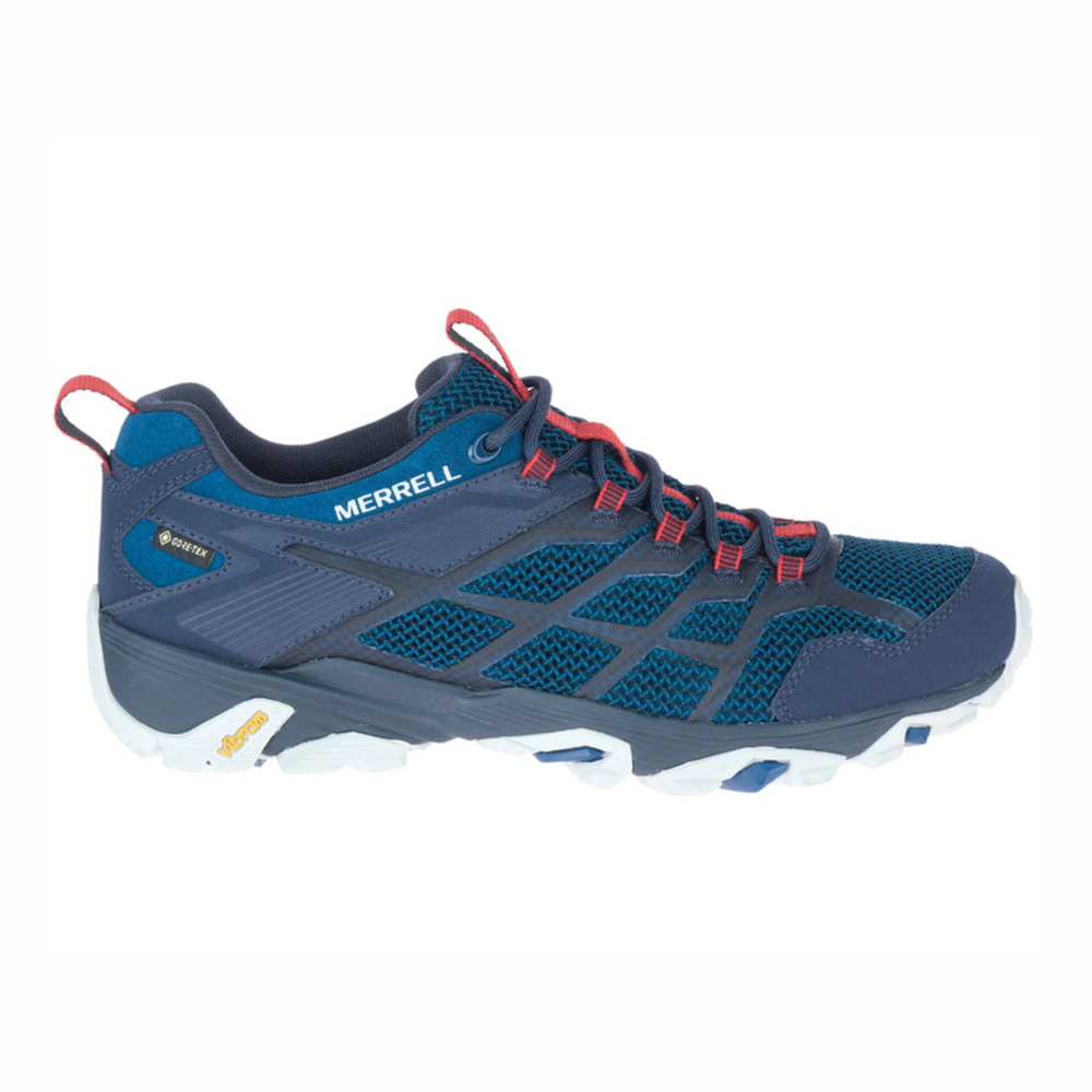 Merrell Moab FST 2 Gore-Tex [ML500117] 男 戶外鞋 登山 越野 防水 耐磨 深藍紅