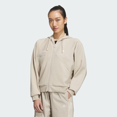 adidas 愛迪達 外套 女款 運動連帽外套 亞規 RCO KN JKT 奶茶 IP7094